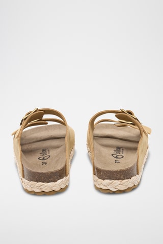 Nubuck Platform Muiltjes - Beige