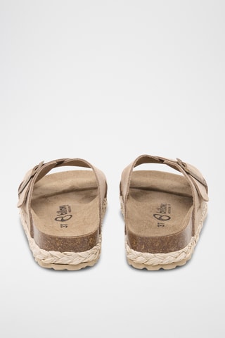 Nubuck Platform Muiltjes - Bruin