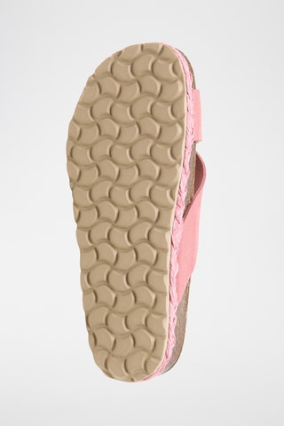 Mules plateformes en nubuck - Rose