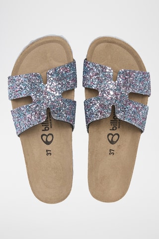 Mules - Bleu et rose