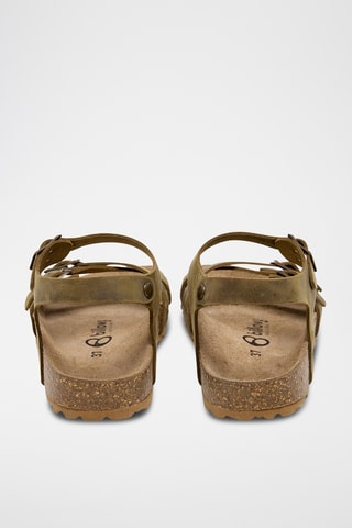 Sandales en cuir - Kaki