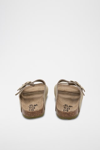 Mules en cuir - Kaki