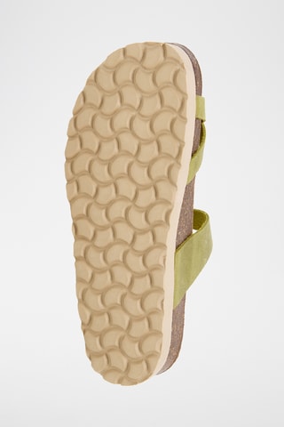 Sandales plateformes en cuir - Vert