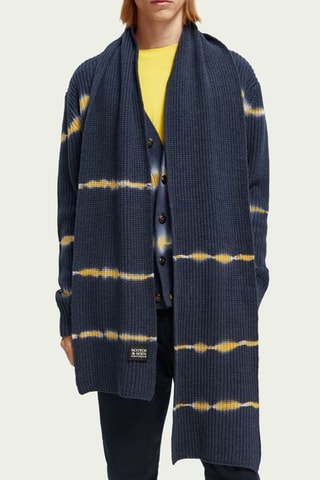 Echarpe tie and dye - Bleu marine