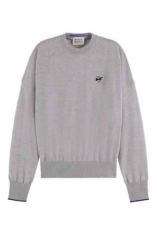 Pull en mérinos - Gris clair chiné