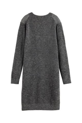 Robe pull relaxed en laine et alpaga - Gris foncé