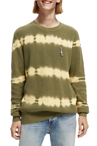 Pull dip and dye en coton biologique - kaki