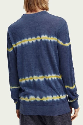 Pull tie and dye en laine - Bleu marine