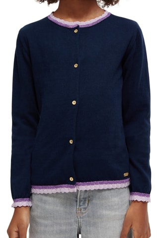 Gilet en coton biologique et laine - Bleu marine