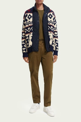 Gilet 2-en-1 en laine - Blanc et bleu marine