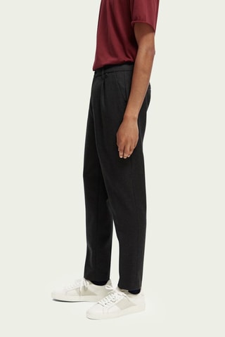 Pantalon en laine - Gris foncé chiné