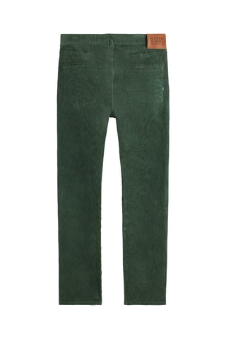 Chino droit en velours - Vert foncé