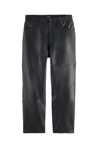 Pantalon en cuir de mouton - Noir