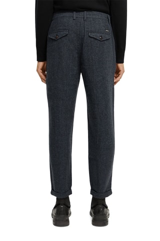 Chino en laine - Bleu