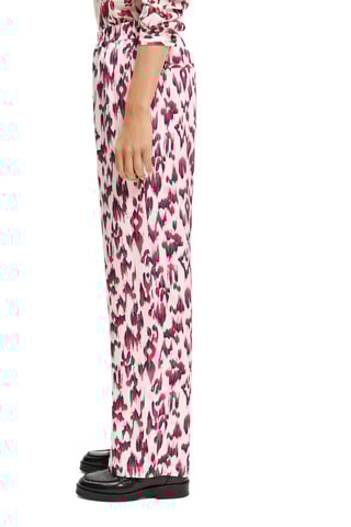 Pantalon wide legs - Blanc et rose