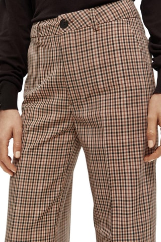 Pantalon wide legs taille haute - Marron