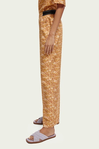 Pantalon wide legs - Rouge et vert