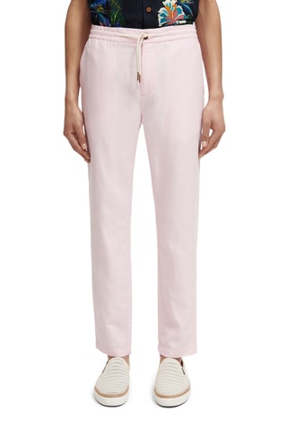 Jogger en coton biologique et lin - Rose