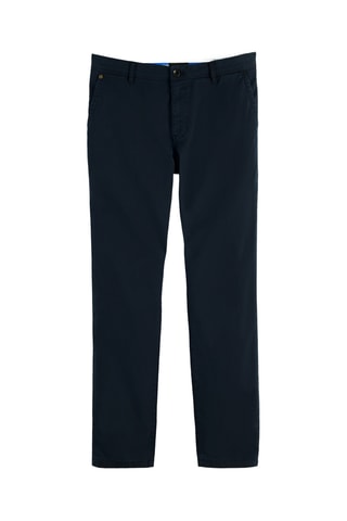 Pantalon regular en coton biologique - Bleu marine
