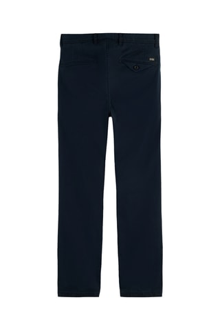 Pantalon regular en coton biologique - Bleu marine