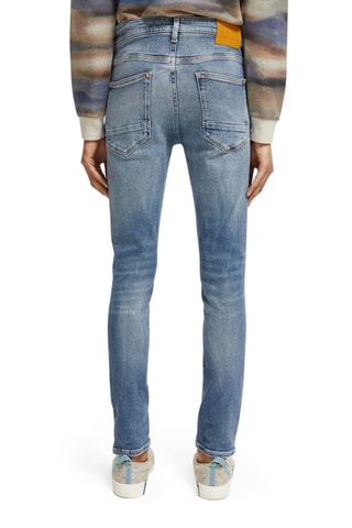 Jean skinny en coton biologique - Bleu cobalt