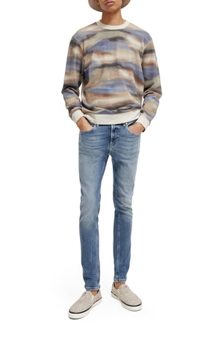 Jean skinny en coton biologique - Bleu cobalt