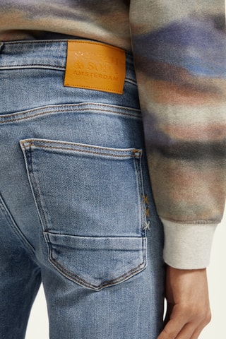 Jean skinny en coton biologique - Bleu cobalt