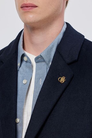 Manteau en laine - Bleu marine