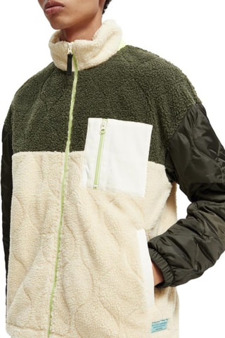 Veste - Kaki et écru