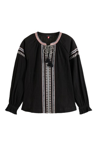 Top en coton biologique - Noir