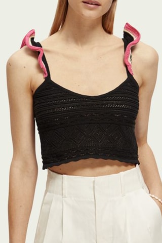 Top en coton biologique - Noir