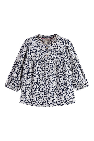 Top - Blanc et bleu nuit