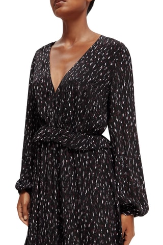 Robe patineuse Noir et fuchsia