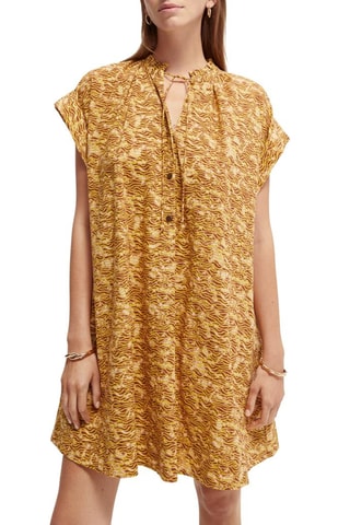 Robe trapèze en coton biologique - Jaune