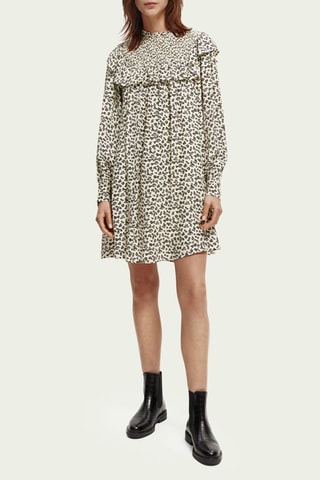 Robe trapèze - Blanc et noir