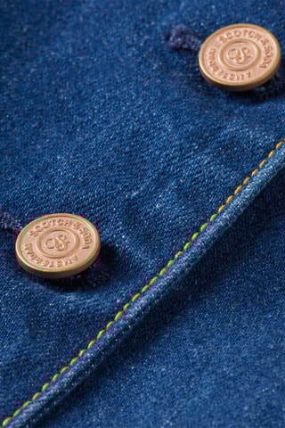 Gilet de costume en jean - Bleu marine