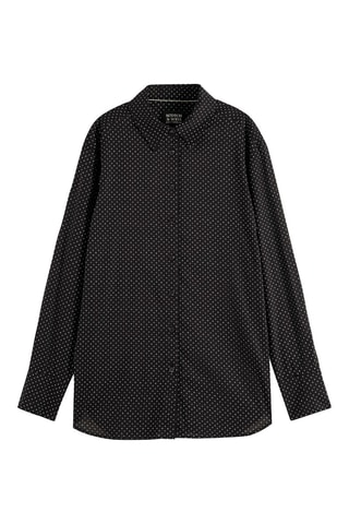 Chemisier relaxed en coton biologique - Noir