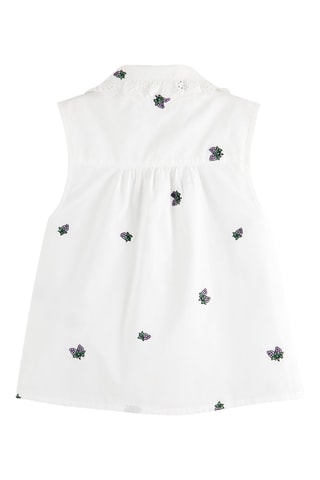 Chemisier en coton biologique - Blanc