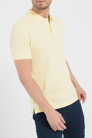 Polo en coton biologique - Jaune