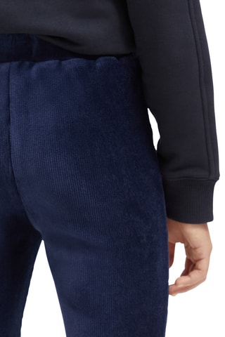 Legging taille haute en velours en coton biologique - Bleu marine