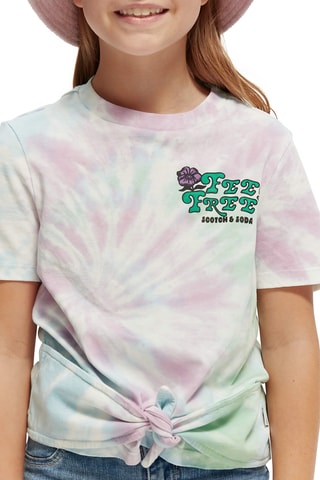 T-shirt tie and dye en coton biologique - Violet