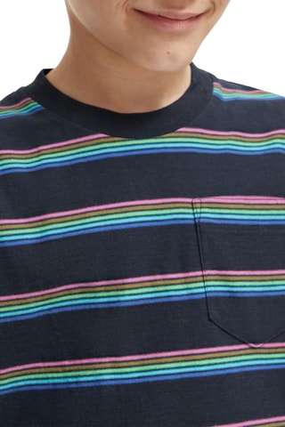 T-shirt en coton biologique - Noir et turquoise