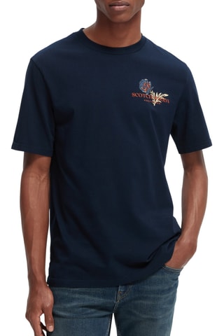 T-shirt en coton biologique - Bleu