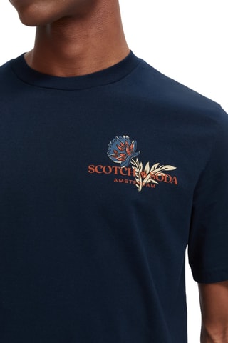 T-shirt en coton biologique - Bleu