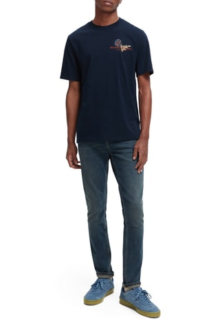 T-shirt en coton biologique - Bleu