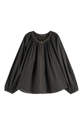 Blouse en coton biologique - Noir