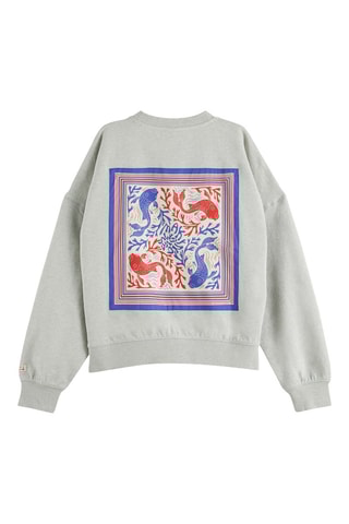 Sweat relaxed en coton biologique - Gris chiné