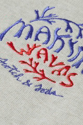 Sweat relaxed en coton biologique - Gris chiné