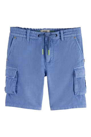 Short en lin - Bleu