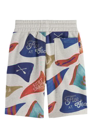 Short - Gris clair chiné et bleu foncé